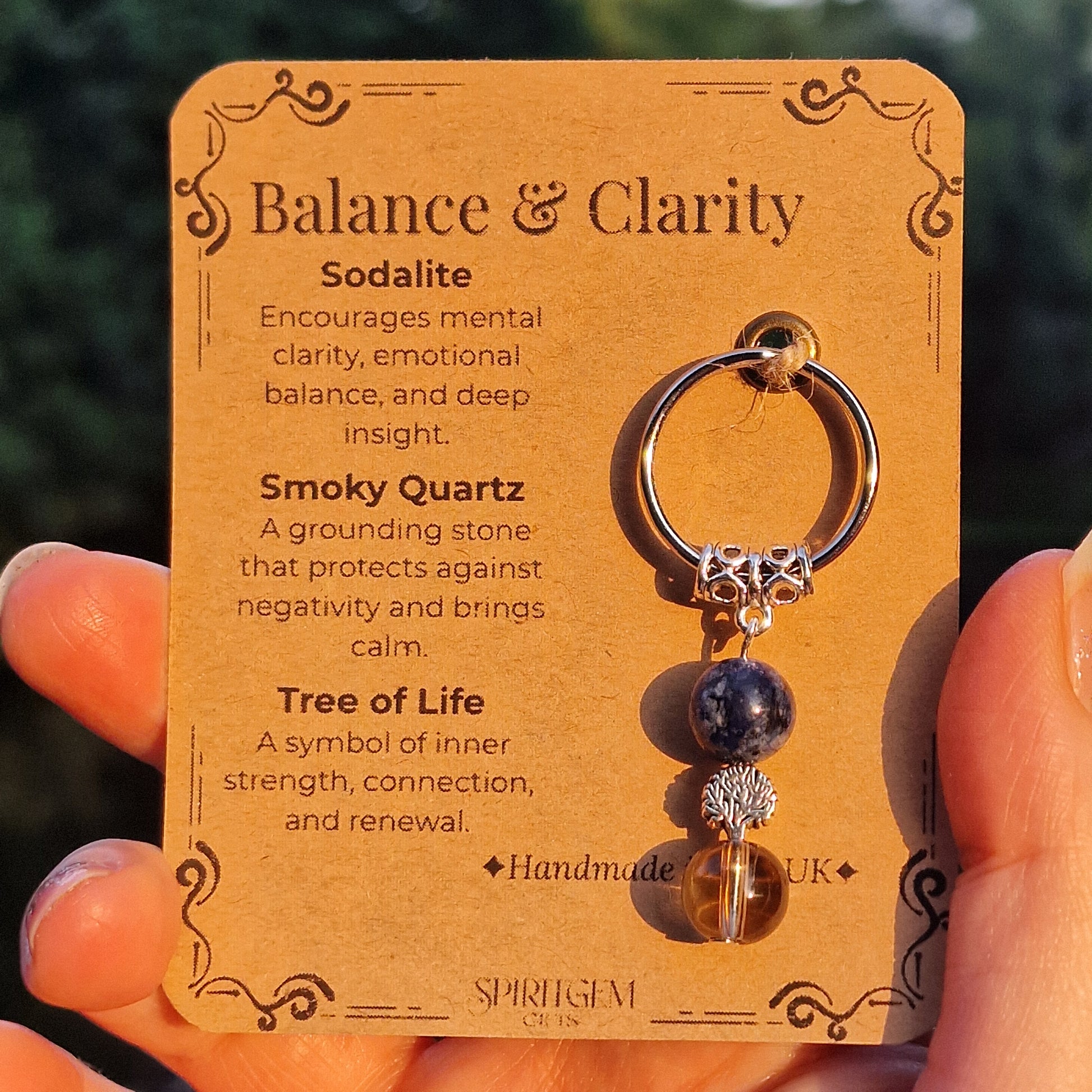 Balance & Clarity Crystal Keyring – Gift Ready