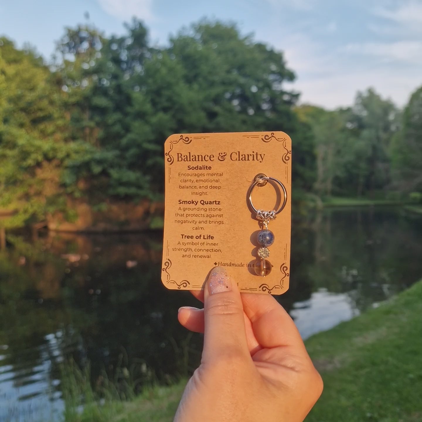 Balance & Clarity Crystal Keyring – Gift Ready