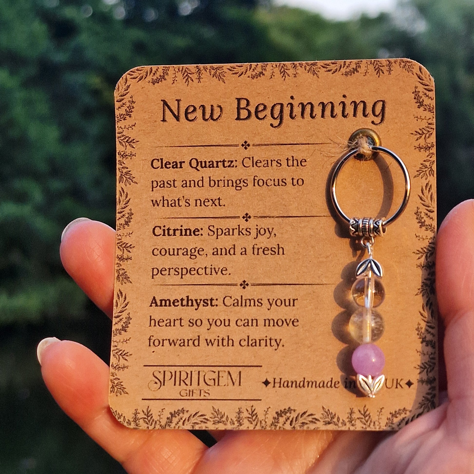 New Beginning Crystal Keyring – Gift Ready