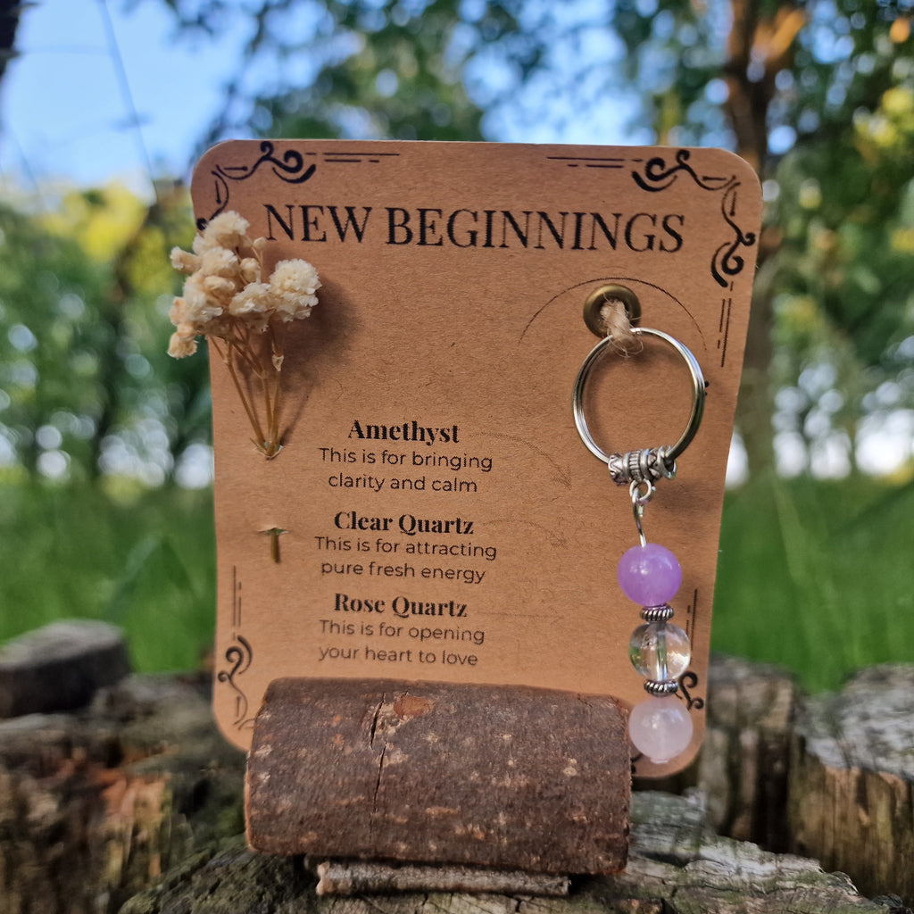 New Beginnings Crystal Keyring