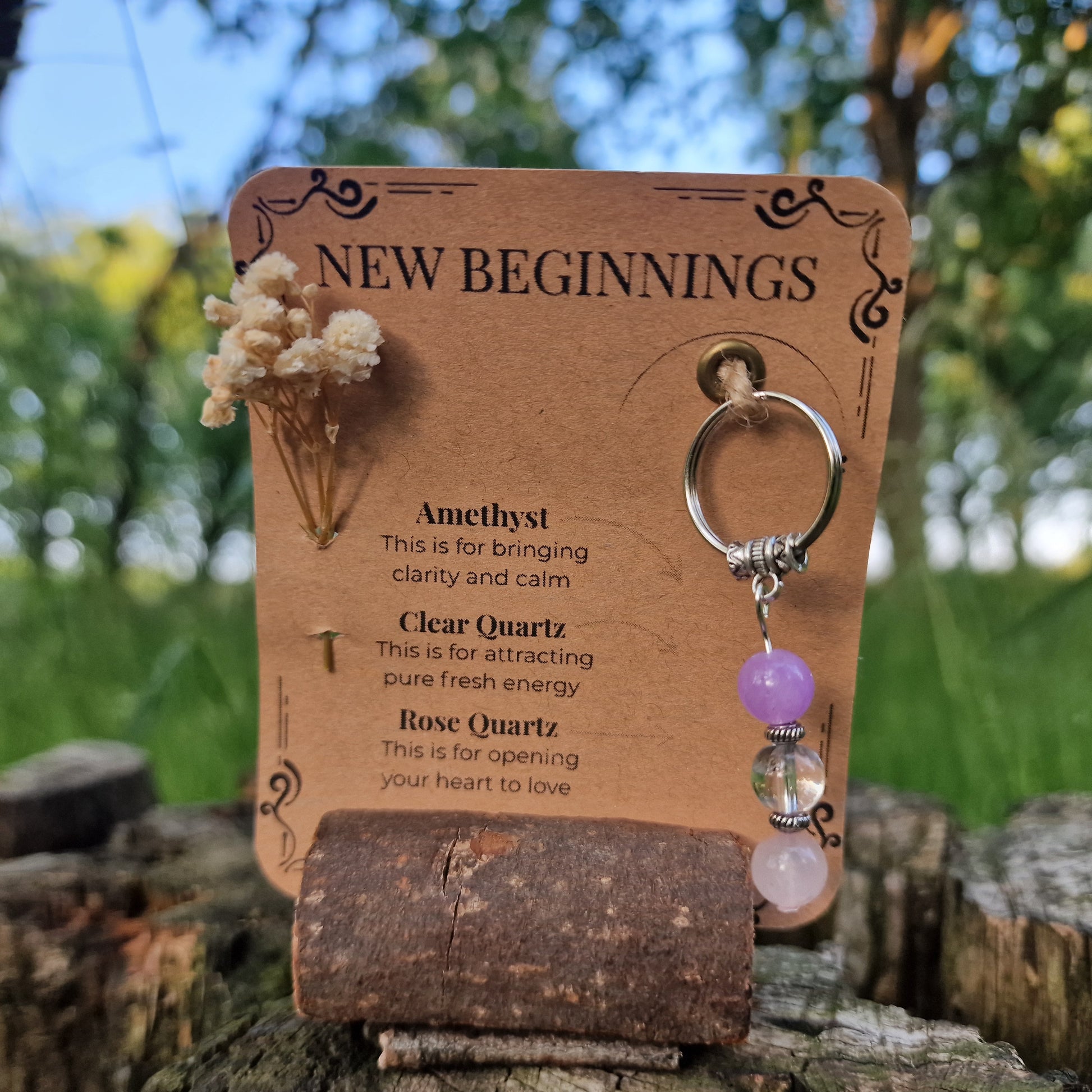New Beginnings Crystal Keyring
