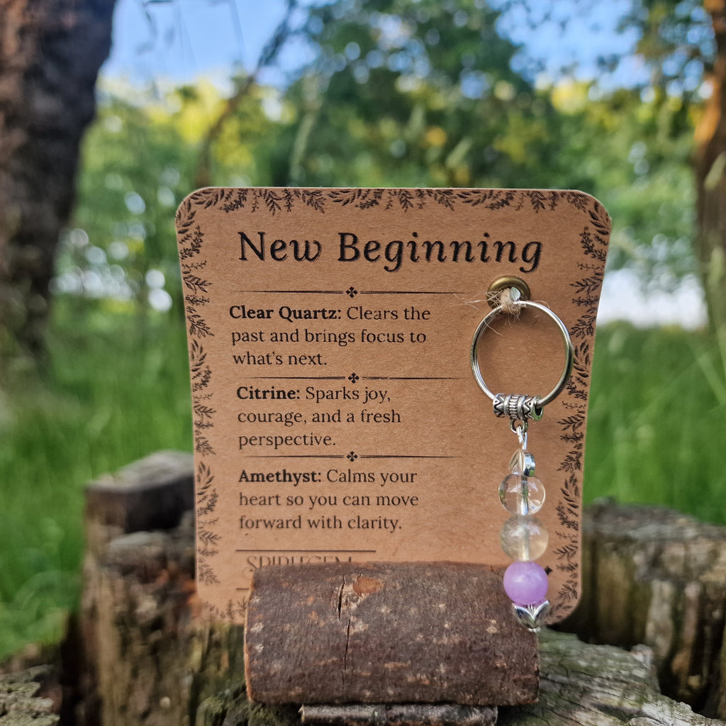 New Beginning Crystal Keyring – Gift Ready
