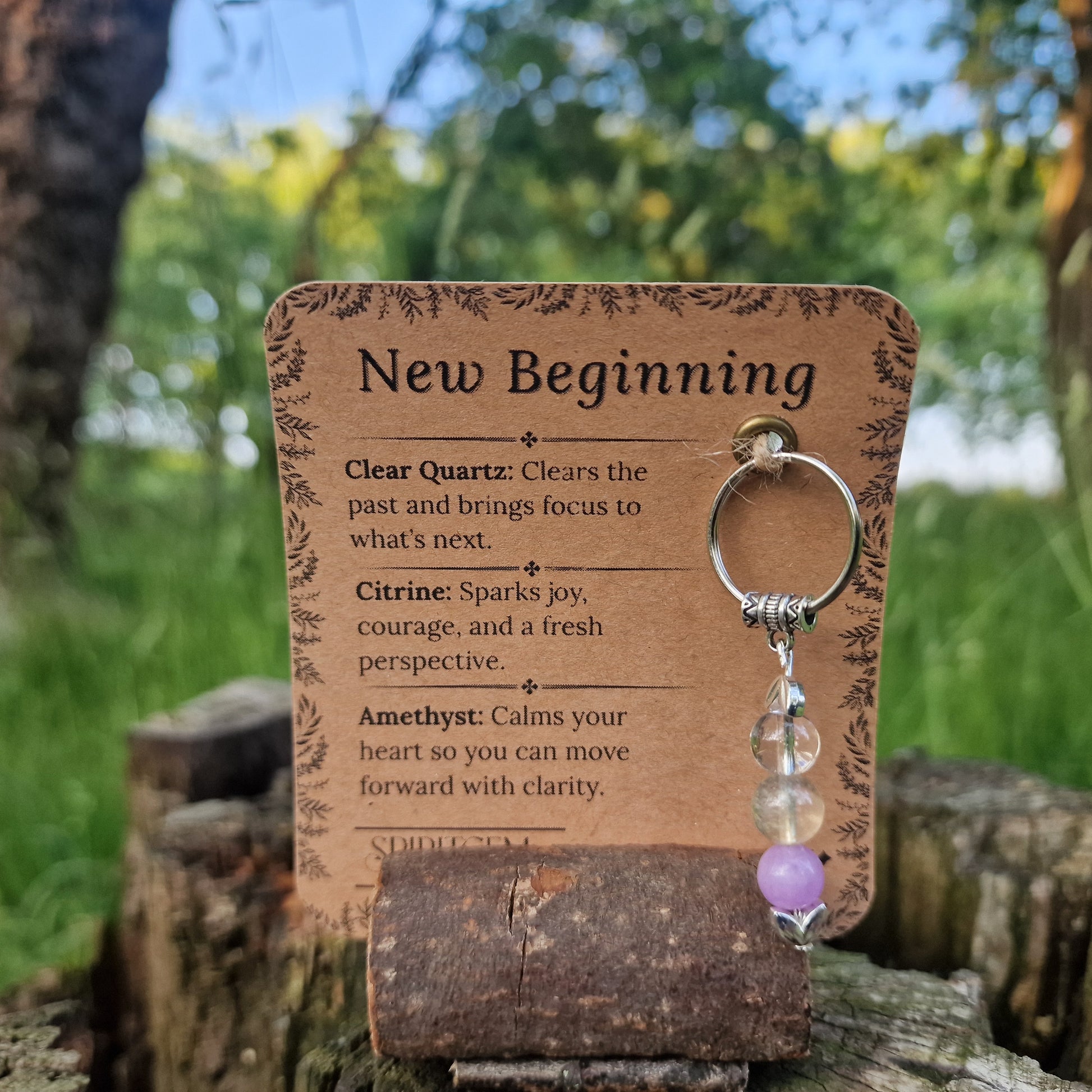 New Beginning Crystal Keyring – Gift Ready