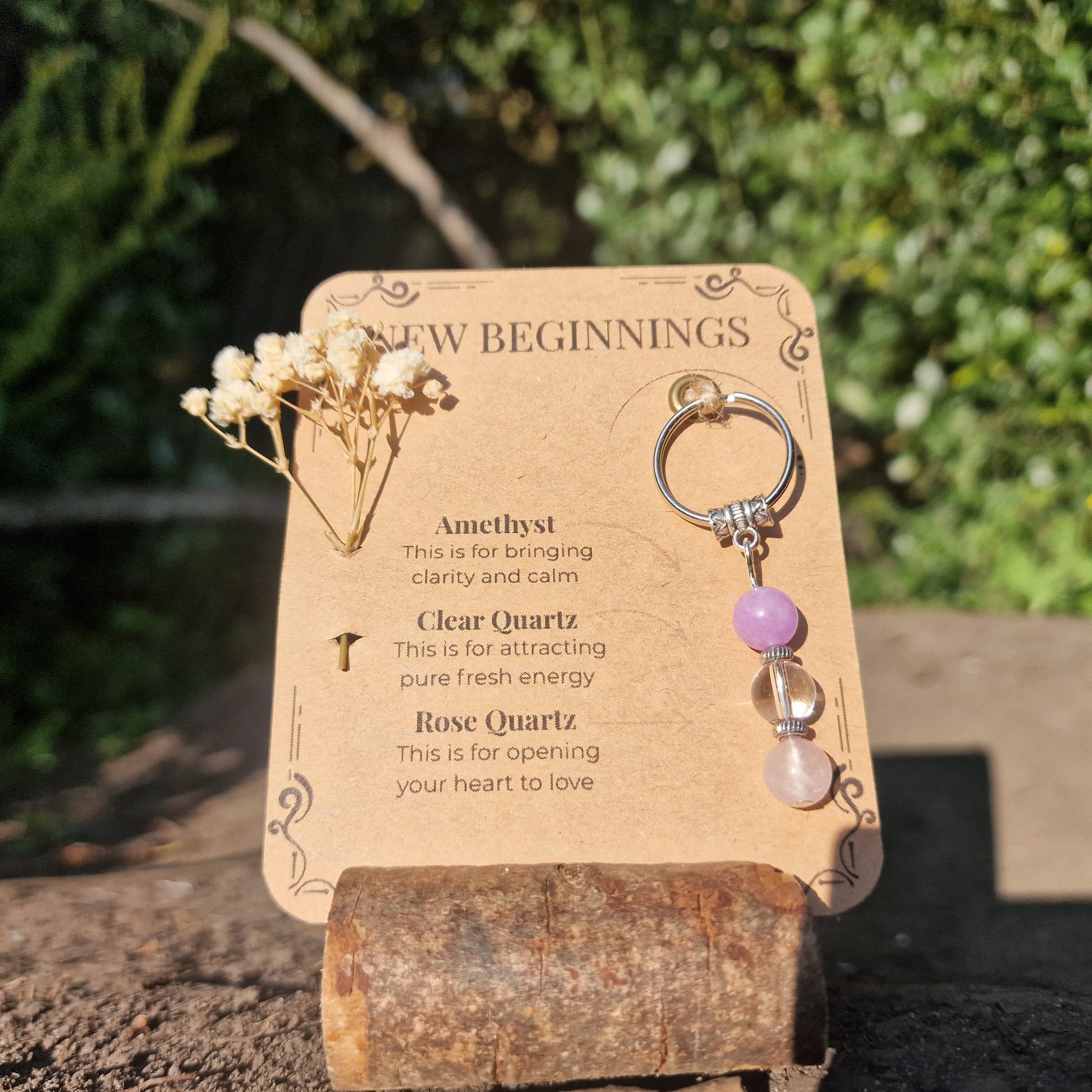 New Beginnings Crystal Keyring