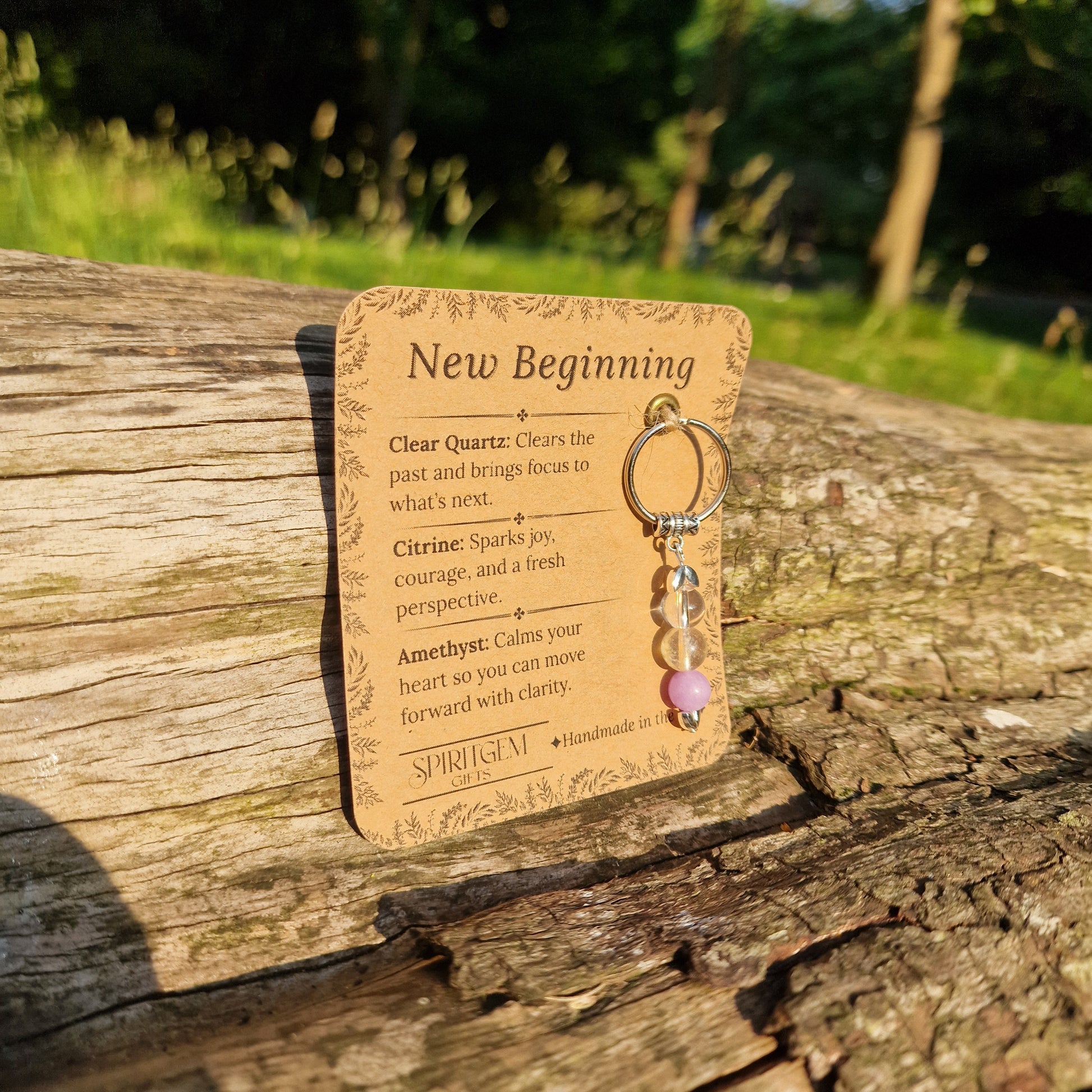 New Beginning Crystal Keyring – Gift Ready
