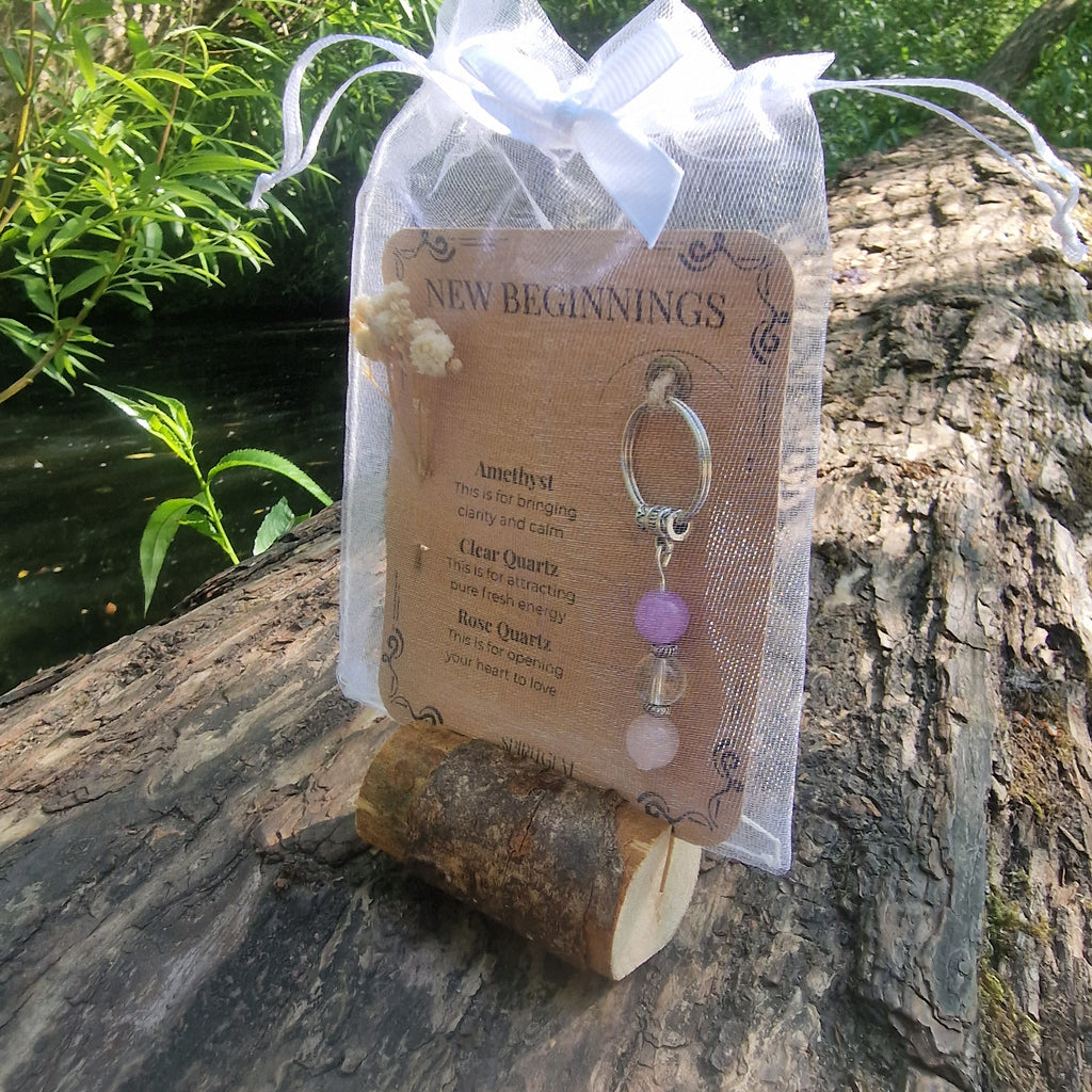 New Beginnings Crystal Keyring