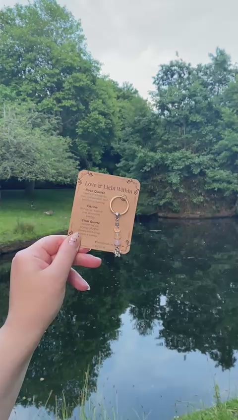Love & Light Within Crystal Keyring – Gift Ready