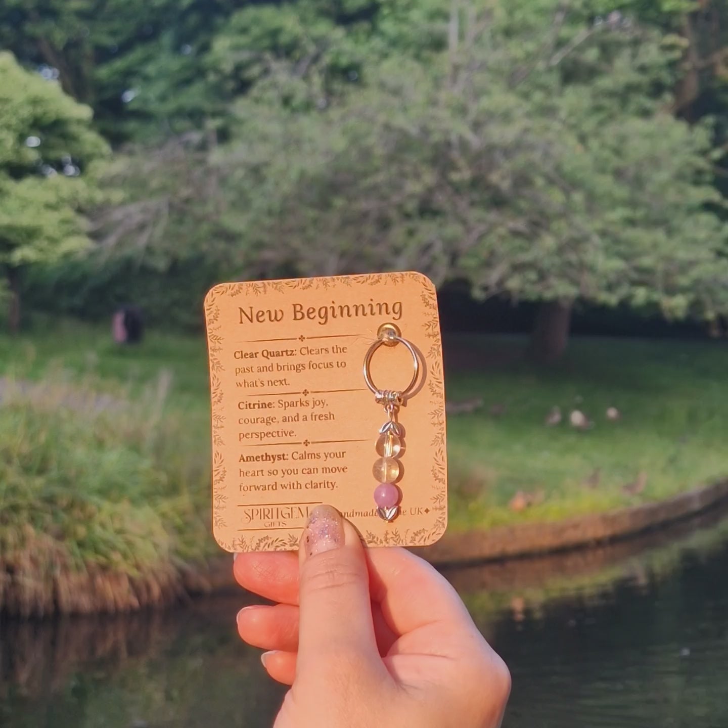 New Beginning Crystal Keyring – Gift Ready